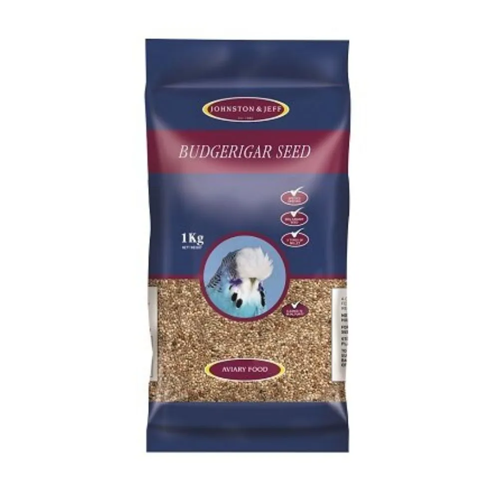 Johnston & Jeff Expert Budgerigar Seed - 6 x 1kg Packs