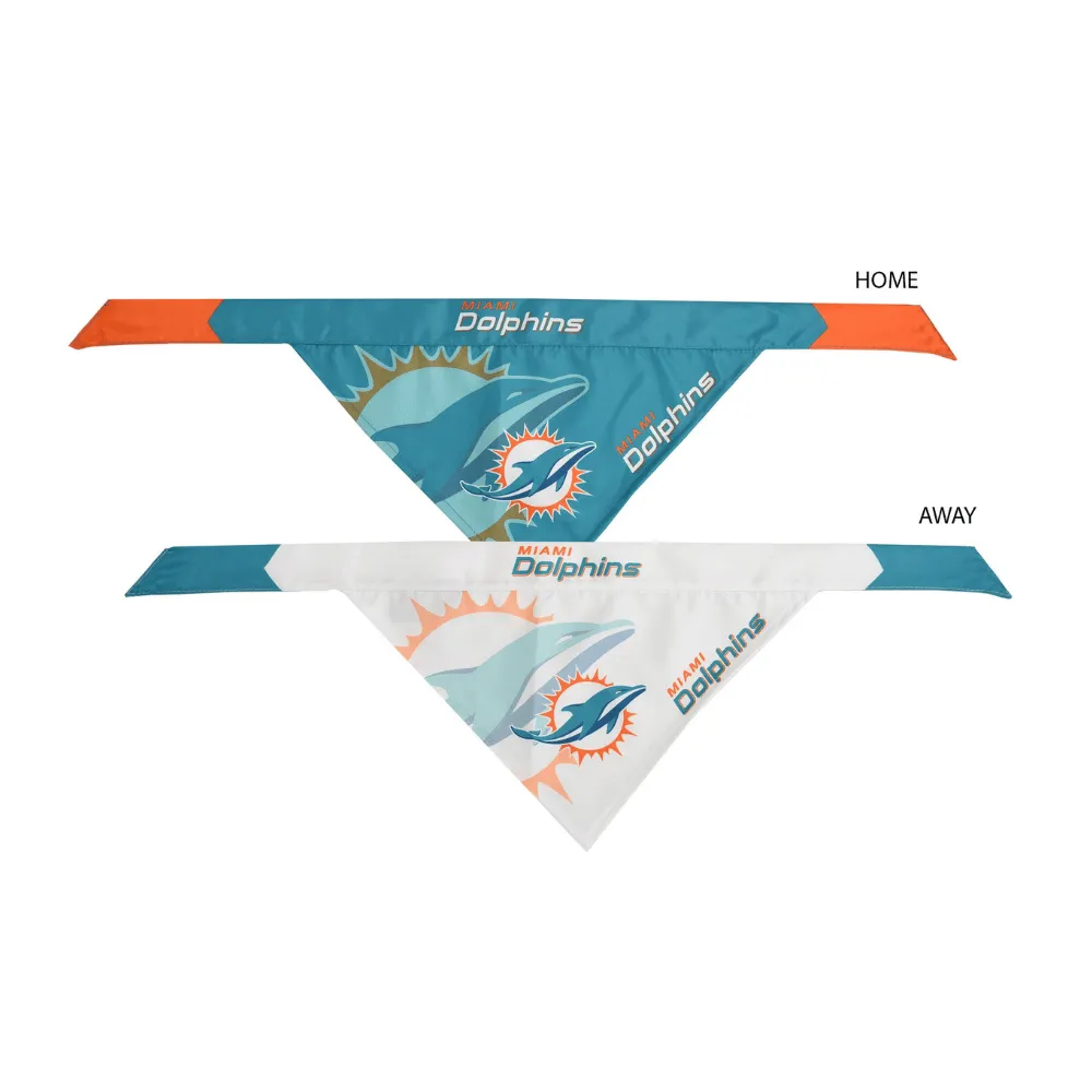 Little Earth NFL Miami Dolphins Home & Away Dog Bandana Set