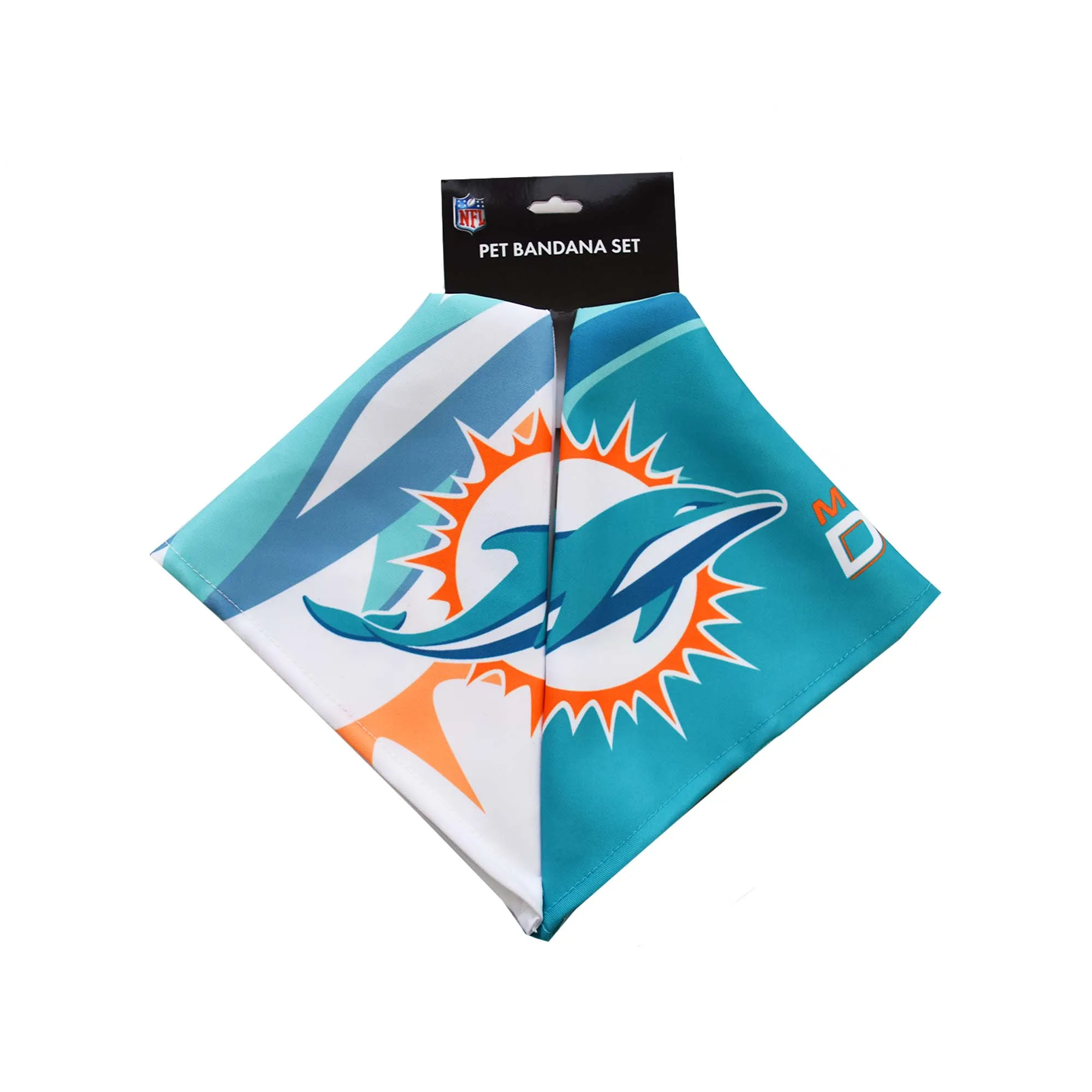Little Earth NFL Miami Dolphins Home & Away Dog Bandana Set