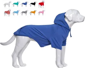 Lovelonglong Blank Basic Hoodie Sweatshirt for Dogs 100% Cotton Fits Small Medium Dachshund Large Dog Royle Blue 3XL