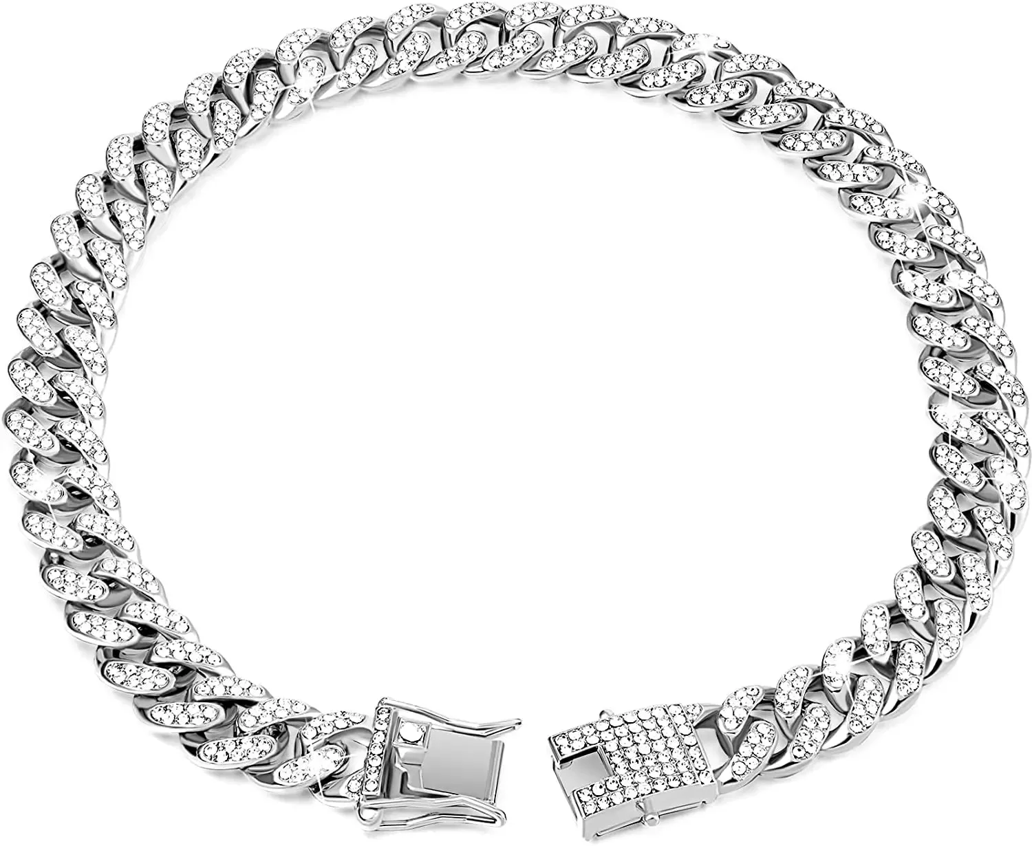 Luxury Gold Dog Chain Collar Cuban Chain Link Choke Collar for Small Medium Large Dogs