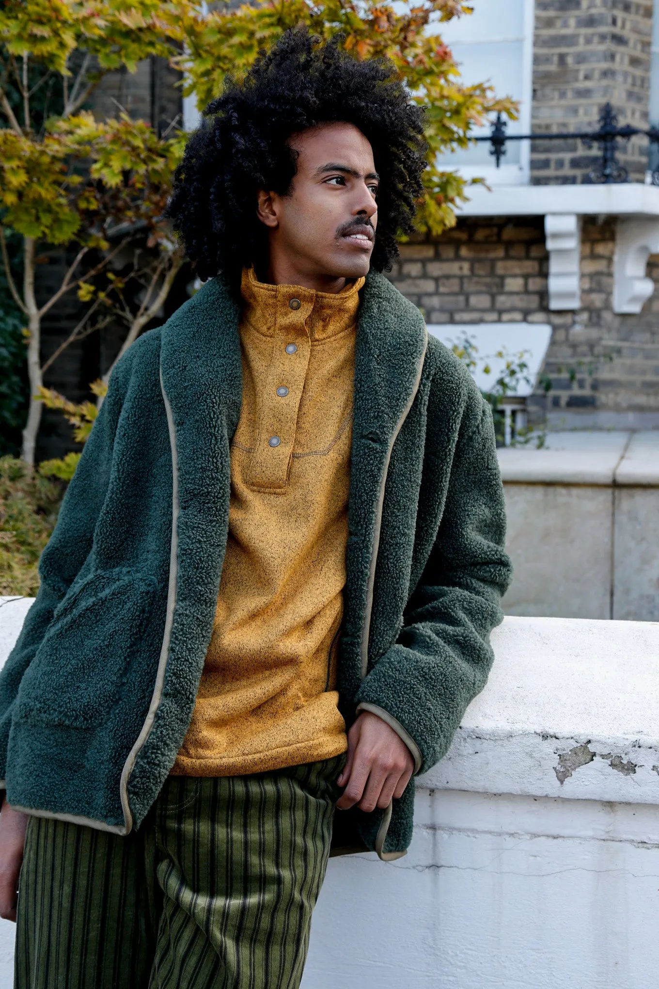 MOON - Mens Recycled PET Fleece Mustard
