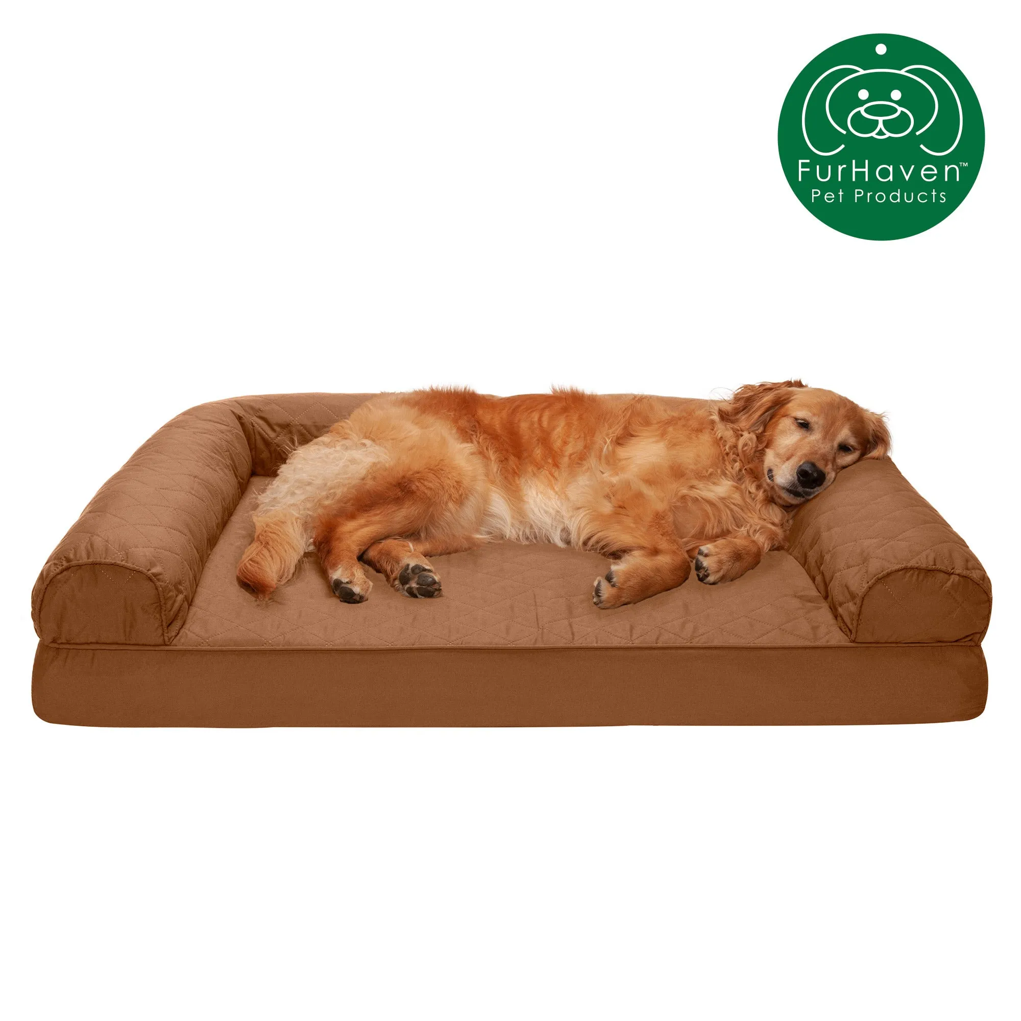 Orthopedic Quilted Sofa-Style Couch Pet Bed