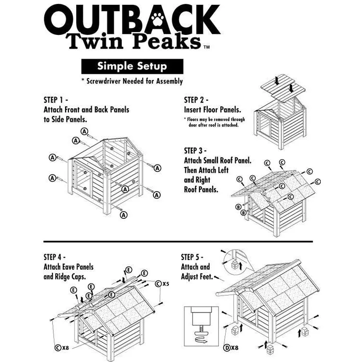 Outback Twin Peaks Dog House