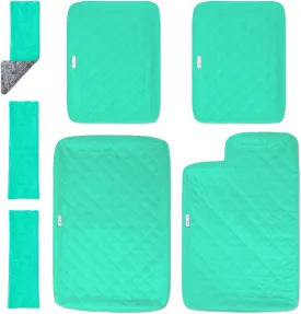 Paw Inspired Fitted Fleece Liners for Ferret Nation, Critter Nation Cage for Ferrets, Rats, Chinchillas, Hedgehogs & Other Small Animals (Green, Double Unit Set)