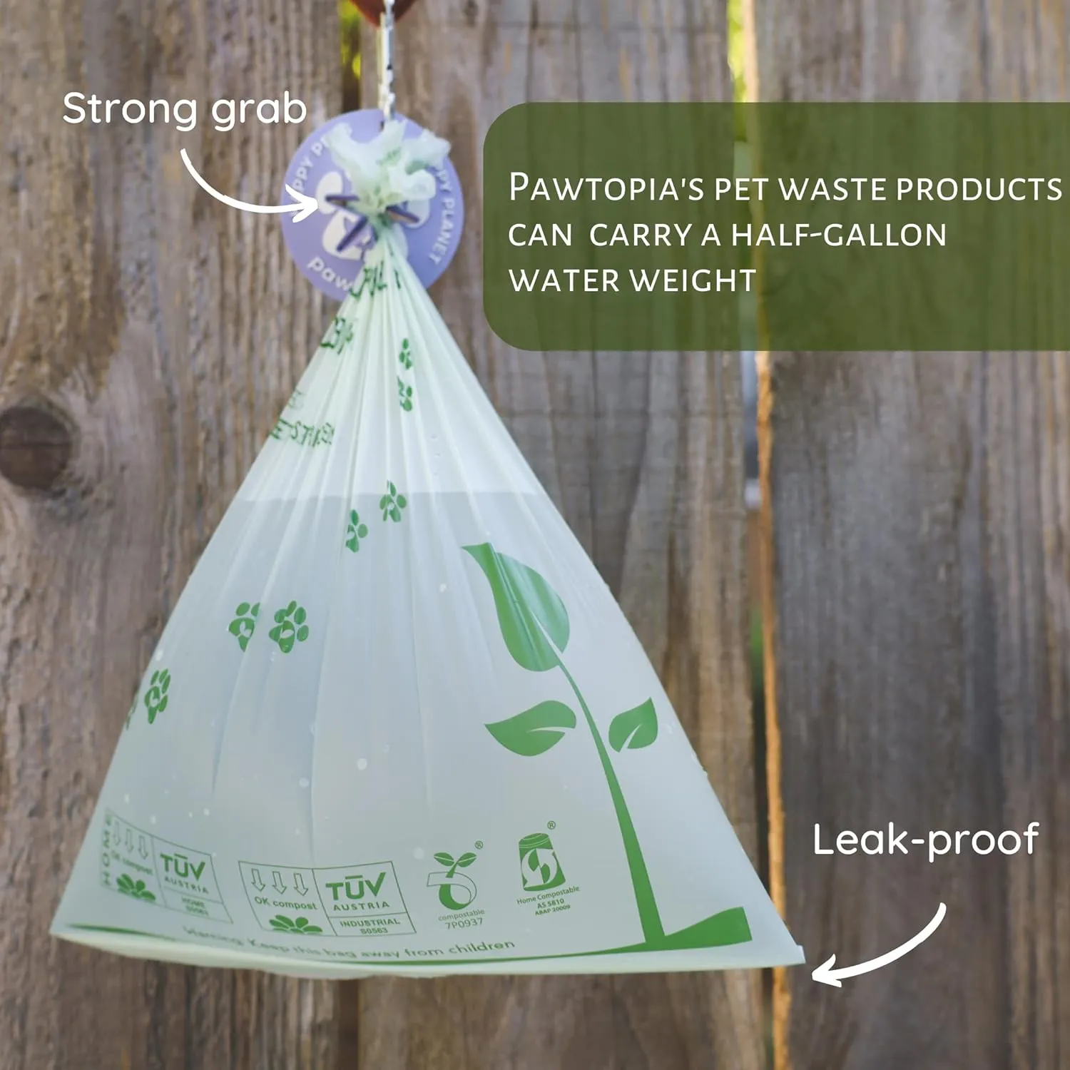 Pawtria Certified Home Compostable Dog Poop Bags (120 Bags   Pink Poop Bag Carrier), Biodegradable Poop Bags, Vegetable Starches, Leak proof Dog Waste Bags, Light-weight silicone made bag carrier