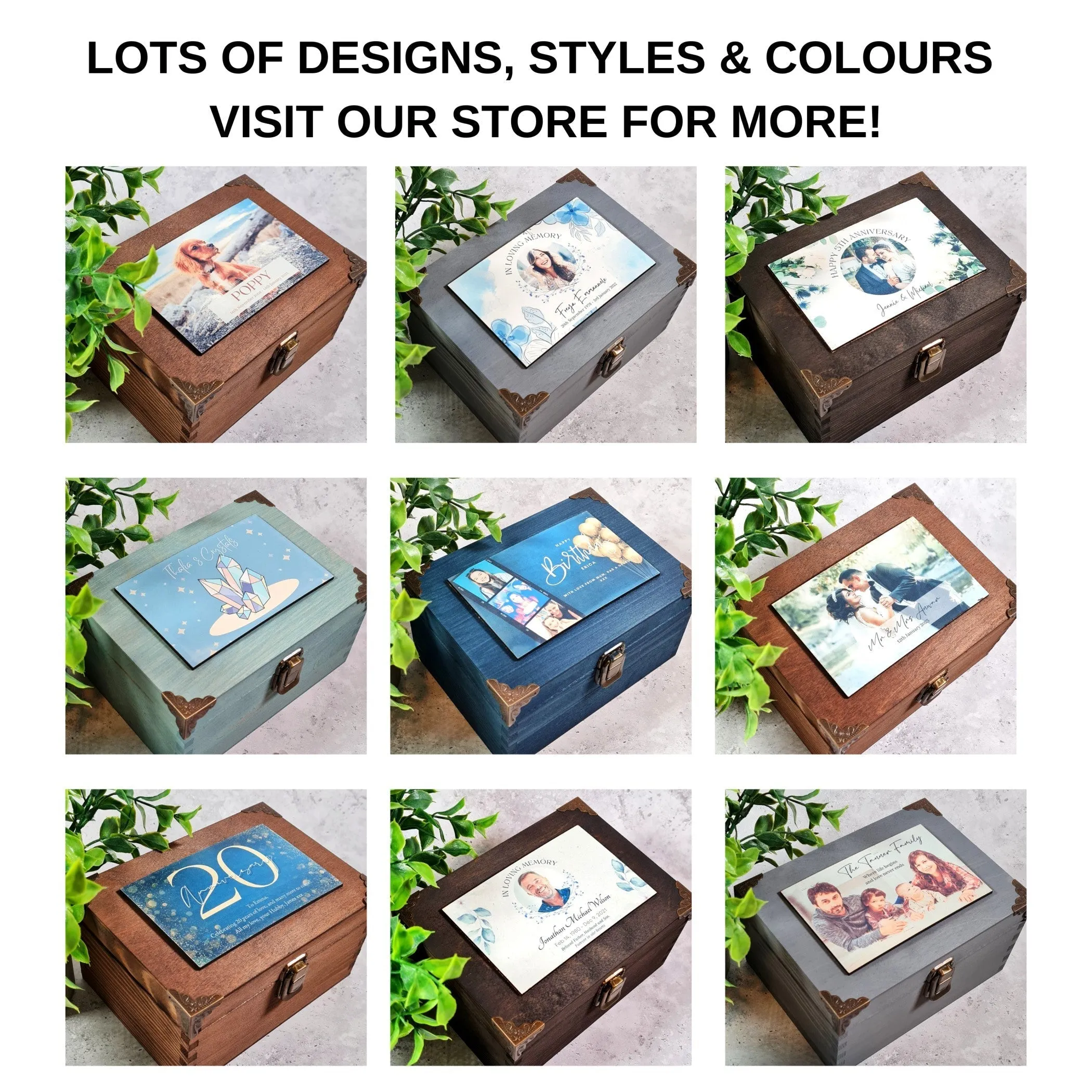 Personalised Dog Memorial Photo Keepsake Box