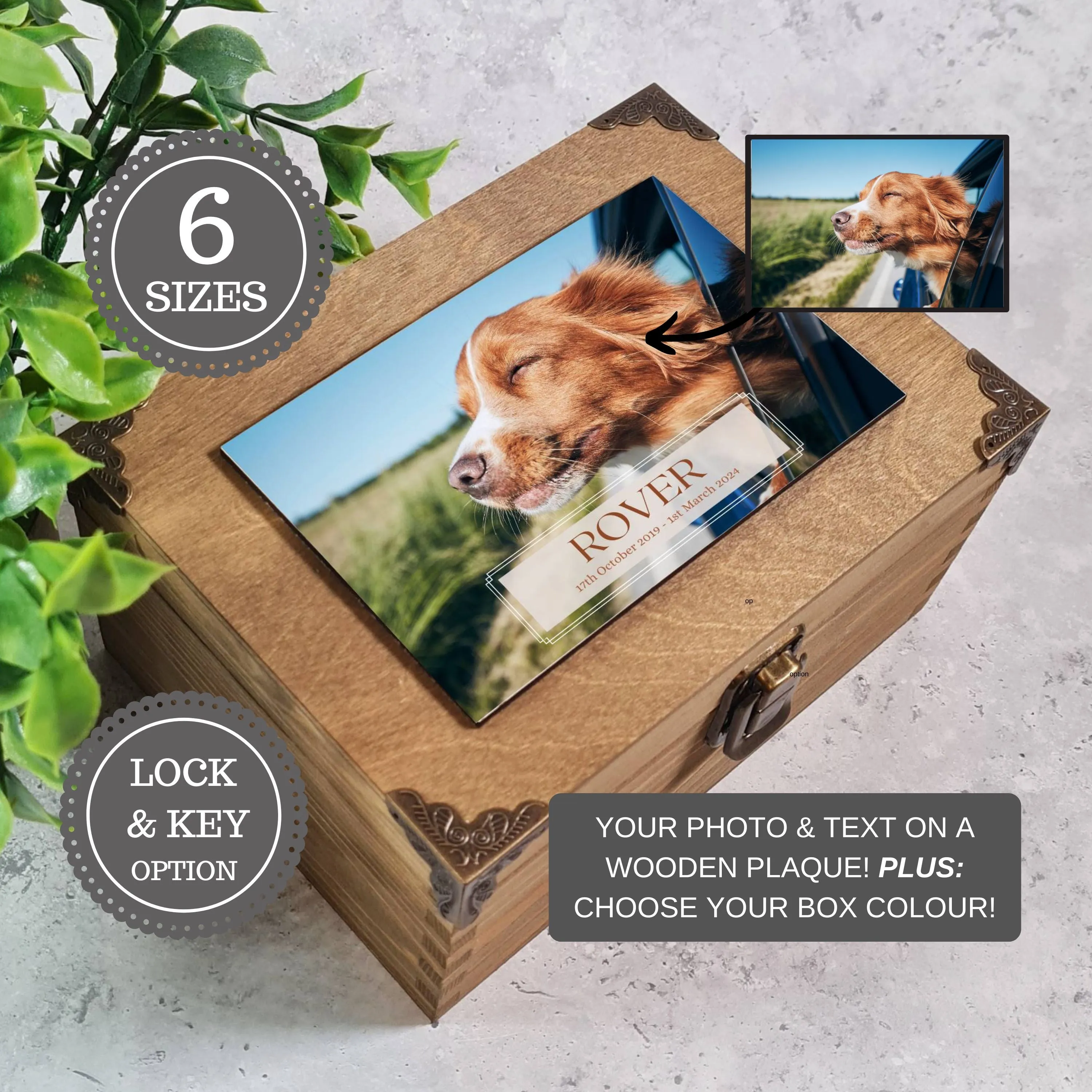 Personalised Dog Memorial Photo Keepsake Box