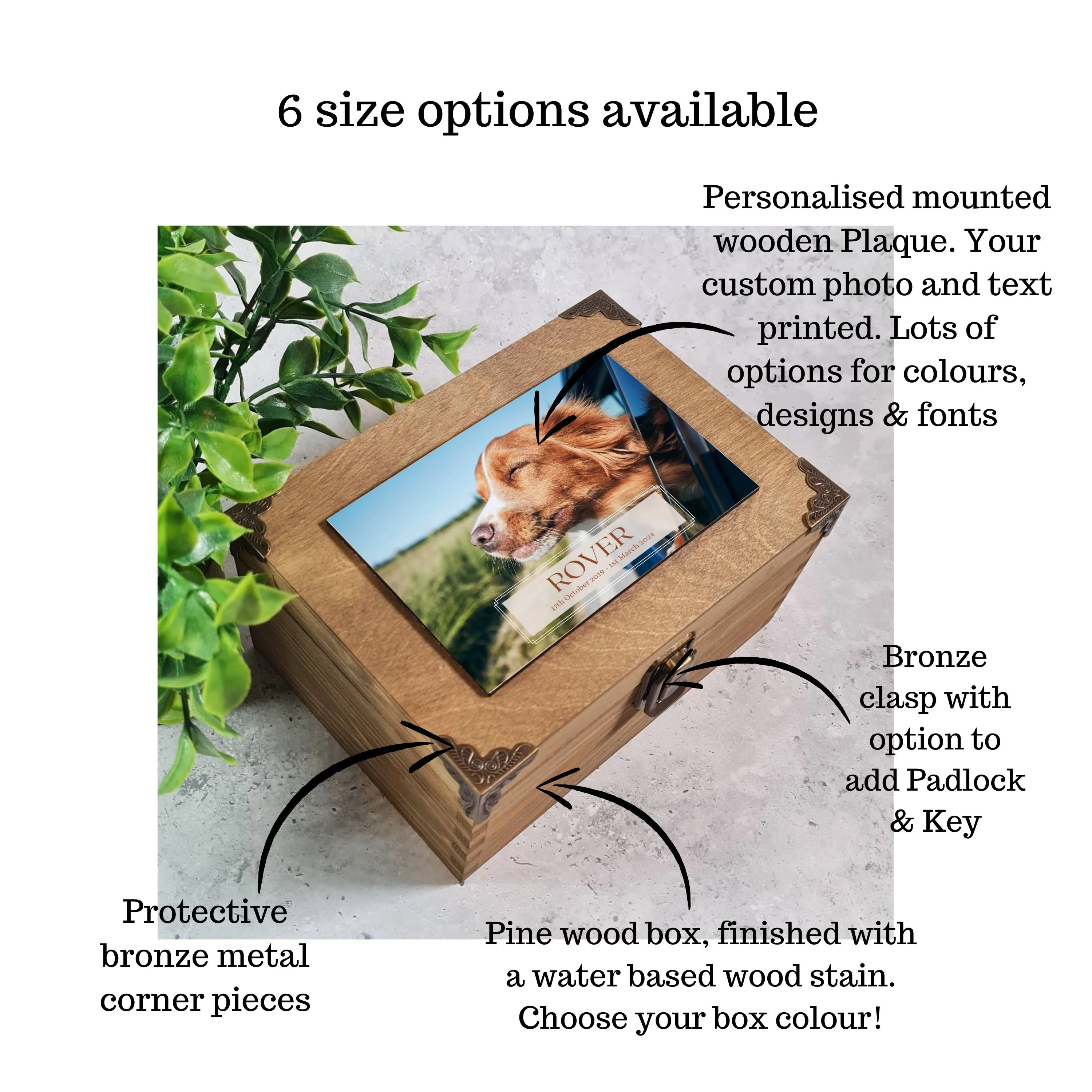 Personalised Dog Memorial Photo Keepsake Box