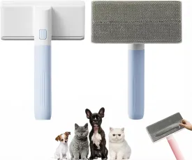 Pet Hair Remover Brush for Furniture and Carpet, 6.5-Inch Reusable Lint Cleaner for Dog & Cat Hair, Detachable, Washable & Eco-Friendly  Gentle on Fabric, Powerful on Fur (Blue)