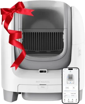 PET MARVEL Self-Cleaning Litter Box, Open-Top Automatic Litter Box for Cats, 70L Large Space for Multiple Cats, APP Control/Easy to Clean/Safety Protection/with Waste Bags