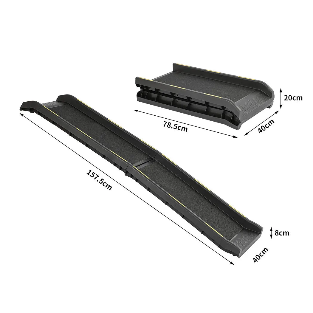 Pet Stairs Dog Ramp Ramps Foldable Ladder Steps Stair Portable Car Step Travel - Black