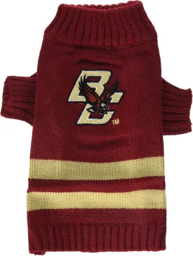 Pets First NCAA Boston College Eagles Dog Sweater, Size X-Small. Warm & Cozy Knit Pet Sweater with NCAA Team Logo, Best Puppy Sweater for Large & Small Dogs