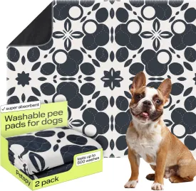 PetSpy Washable Pee Pads for Dogs 2-pack (18x41) - Waterproof Reusable Puppy Pads No-slip Surface - Stylish Dog Potty Training Pads Protect Against Leakage Small Medium Large Dogs, Oriental