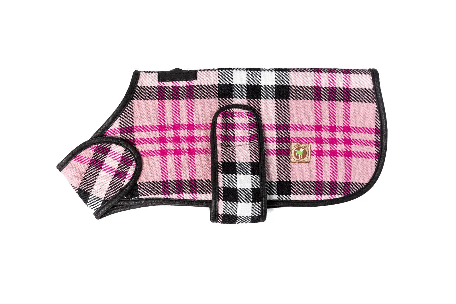 Pink Plaid Fleece Lined Dog Coat by Chilly Dog