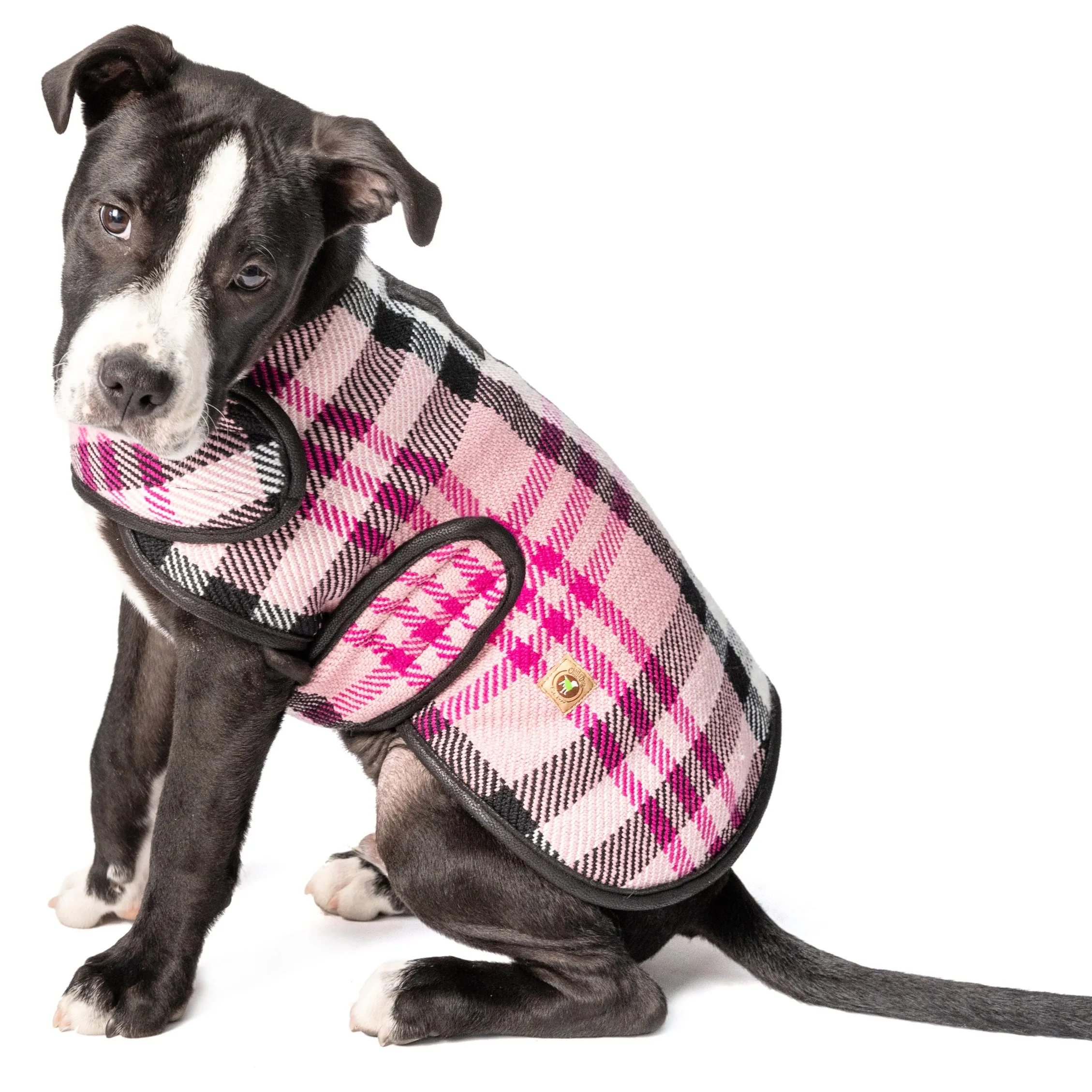 Pink Plaid Fleece Lined Dog Coat by Chilly Dog
