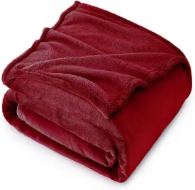 Polar Fleece Throw Blanket for Couch, Twin Bed, Chair, Kids, Adults, Pets 50x60 Soft Cozy Reversible Throw Blanket (Brick Red)