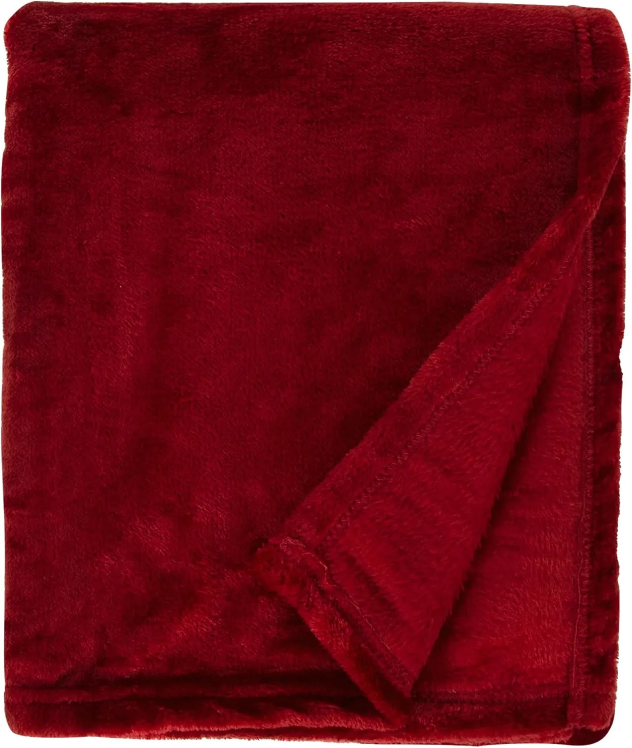 Polar Fleece Throw Blanket for Couch, Twin Bed, Chair, Kids, Adults, Pets 50x60 Soft Cozy Reversible Throw Blanket (Brick Red)