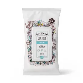 Poo-Pourri Pawsitively Fresh Deodorizing Pet Wipes  Quick Cleaning Wipes for Dogs & Cats  Plant Based Ingredients  Vet Recommended  Cleaner Odor Remover Wipes for Paw, Fur & Skin Soothing