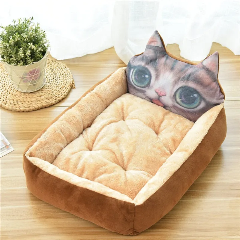 Rectangle Dog Bed Sleeping Bag Kennel Cat Puppy Sofa Bed Pet House Winter Warm Nest Soft Beds Portable for Pets Cats Basket