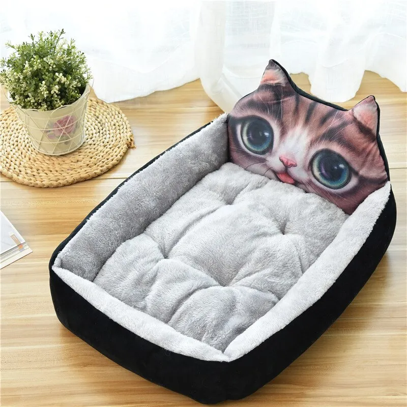 Rectangle Dog Bed Sleeping Bag Kennel Cat Puppy Sofa Bed Pet House Winter Warm Nest Soft Beds Portable for Pets Cats Basket