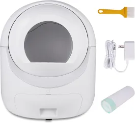 Self-Cleaning Cat Litter Box for Multiple Cats  Large Capacity 65L with APP Control,Automatic Cat Litter Box with Odor Removal Safety Protection for Multiple Cats, with Garbage Bags