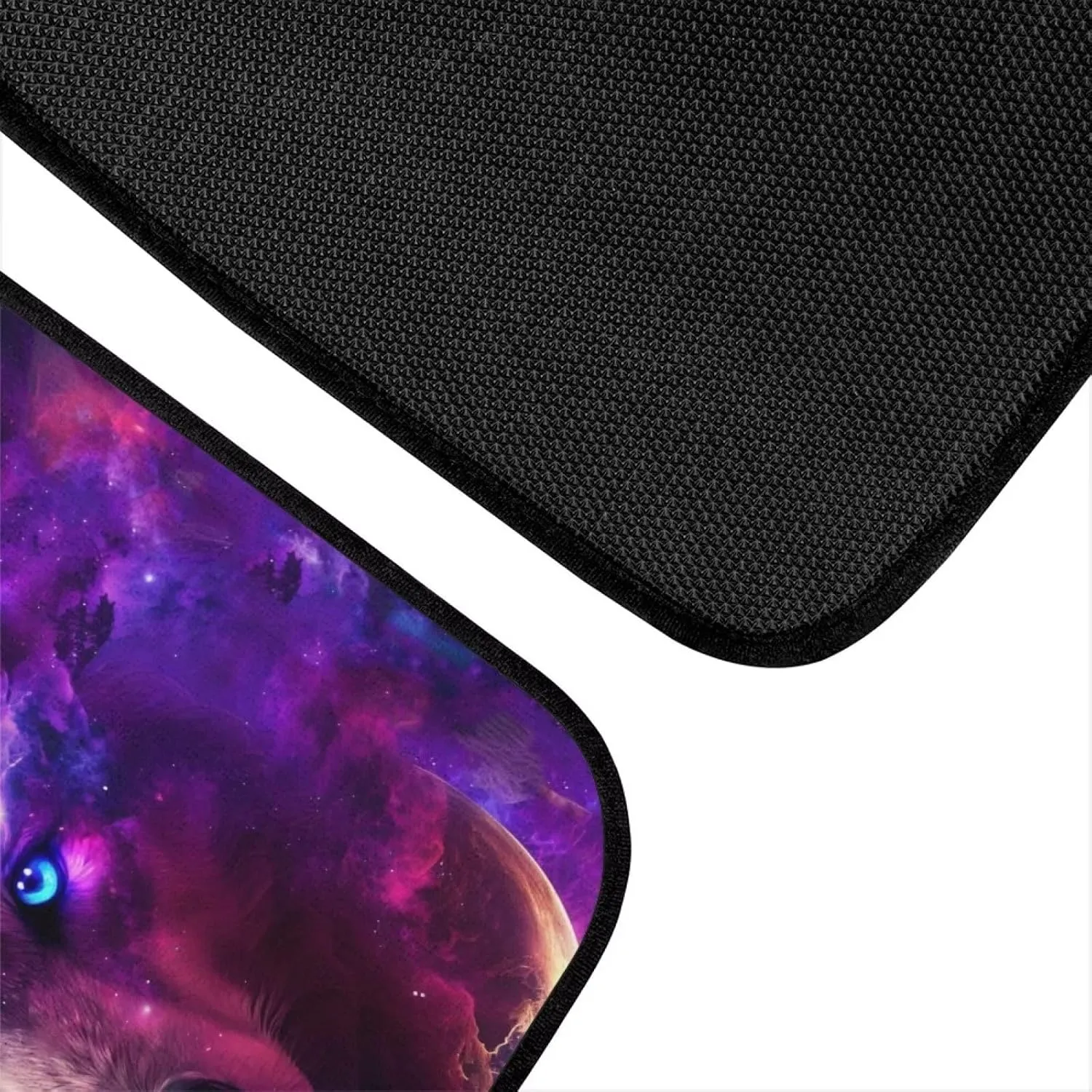 Showudesigns Galaxy Wolf Car Floor Mats Purple Carpet Car Decor Non Slip Automobile Mats Dog Mats for Floor Universal Fit 4-Piece Heavy Duty All Weather Floor Mats