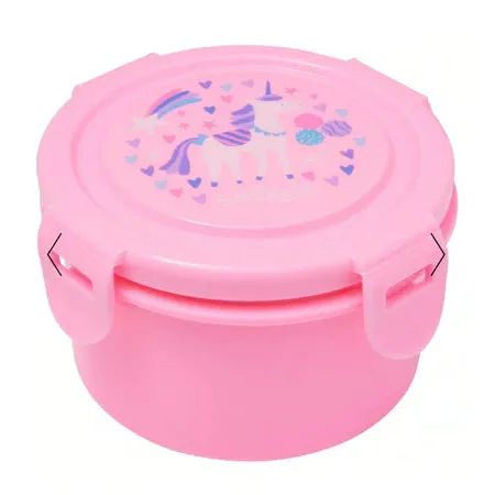 Smiggle Glide Teeny Tiny Round Snack Container Pink, 3Y 