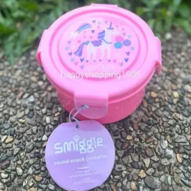 Smiggle Glide Teeny Tiny Round Snack Container Pink, 3Y 