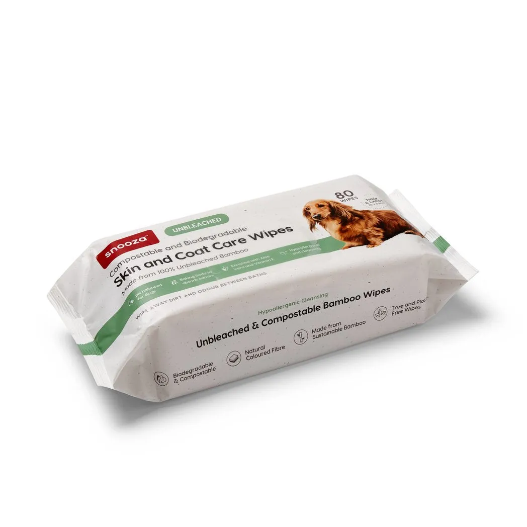 Snooza Skin and Coat Care Pet Wipes Unbleached^^^