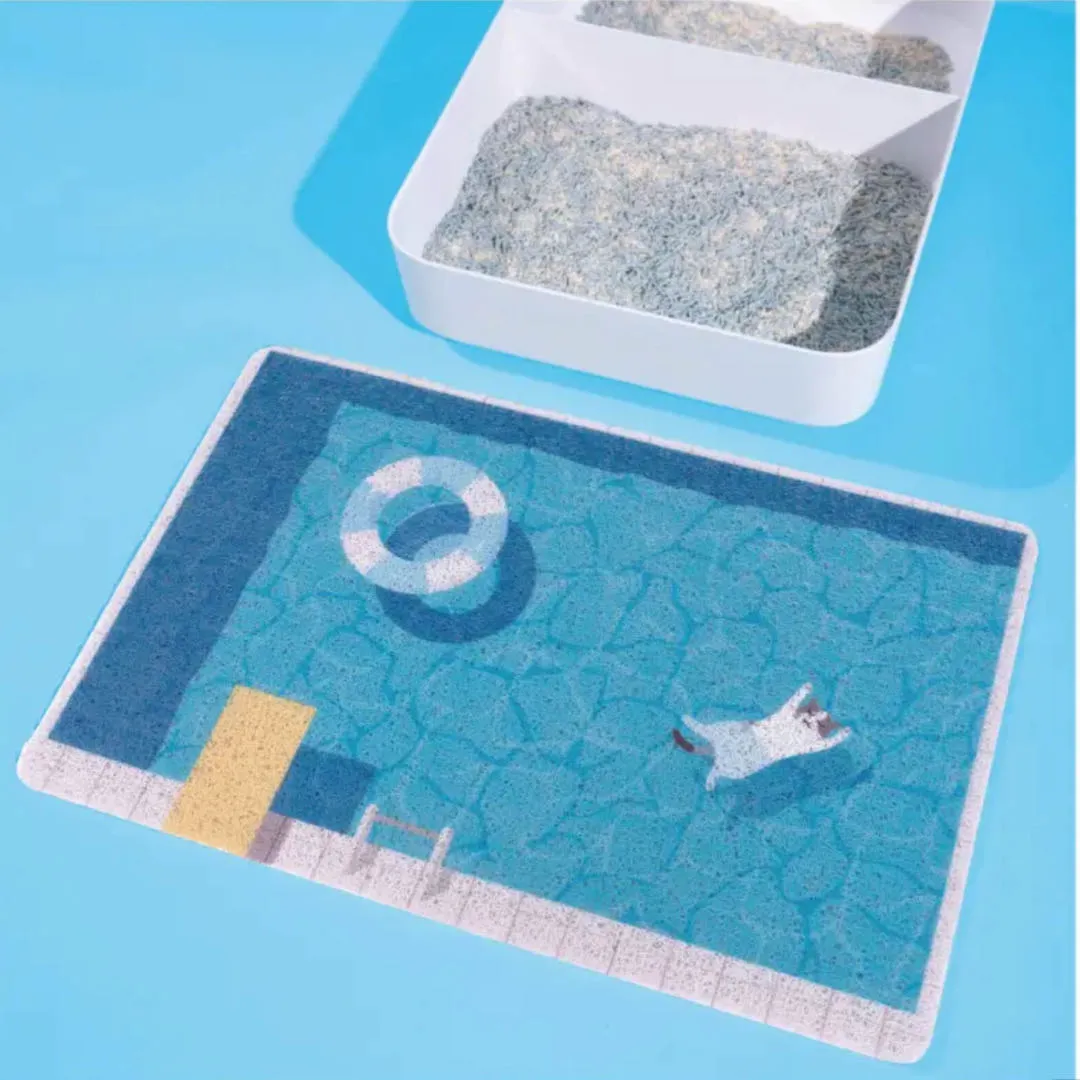 Swimming Pool Style Cat Litter Mat