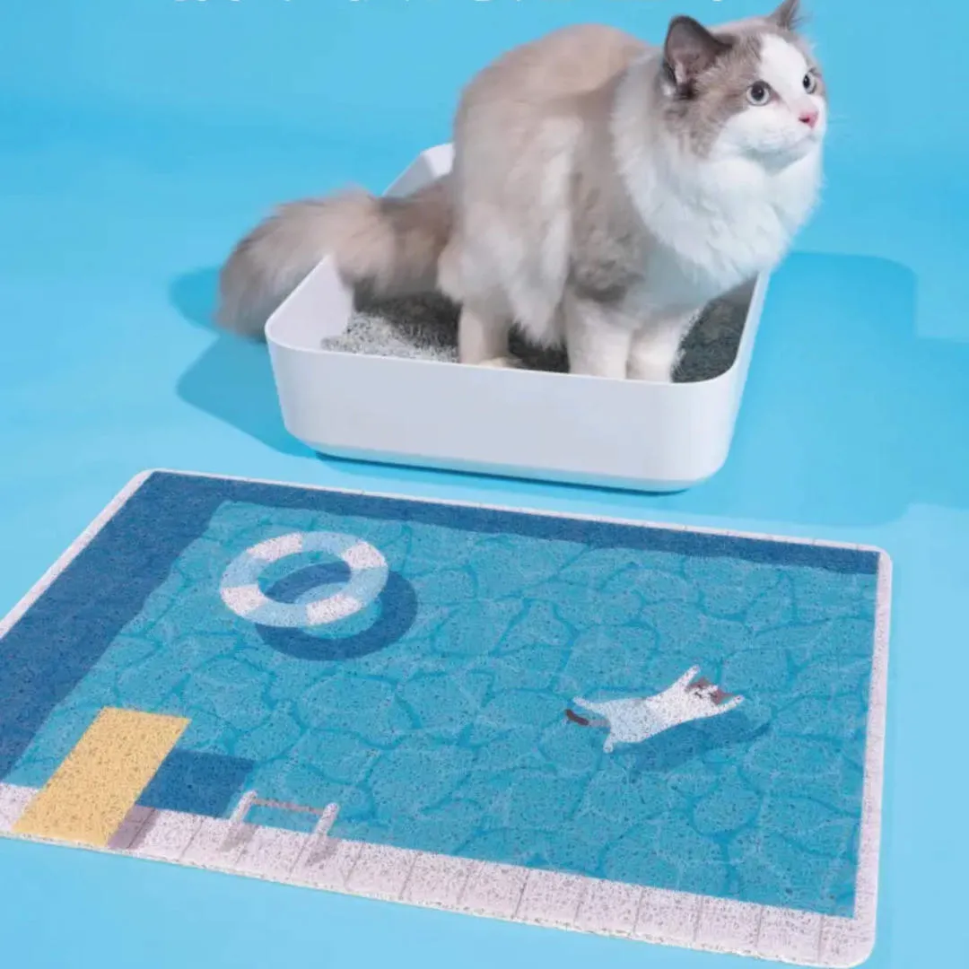 Swimming Pool Style Cat Litter Mat