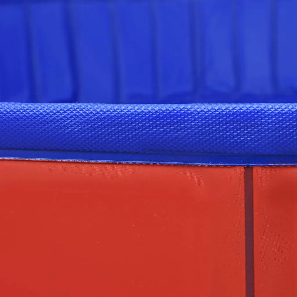vidaXL Foldable Dog Swimming Pool PVC Animal Pet Supply Red/Blue Multi Sizes