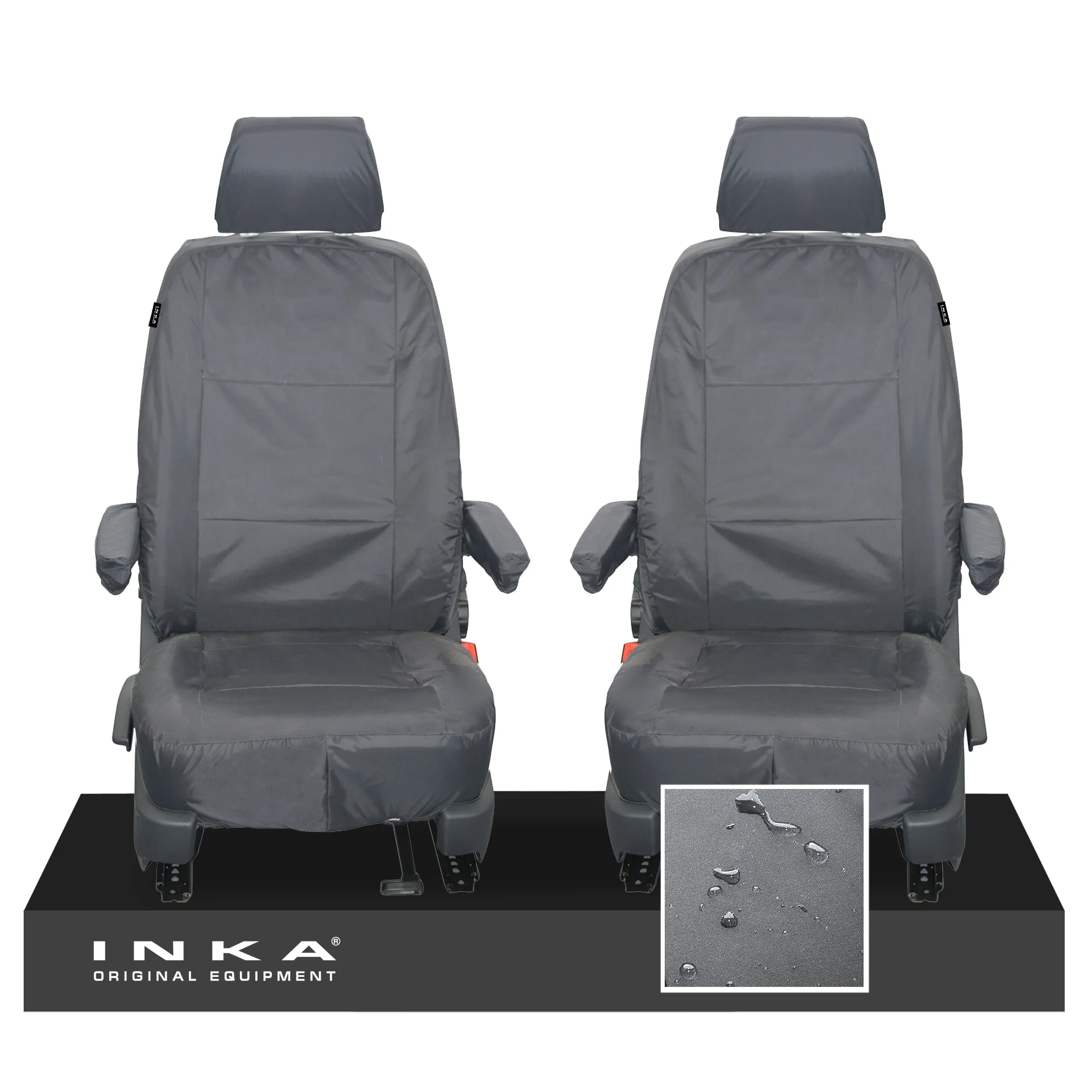 VW Transporter Shuttle T6.1, T6 Front 1 1 Tailored Waterproof Seat Covers MY-15-23[Choice of 2 Colours]
