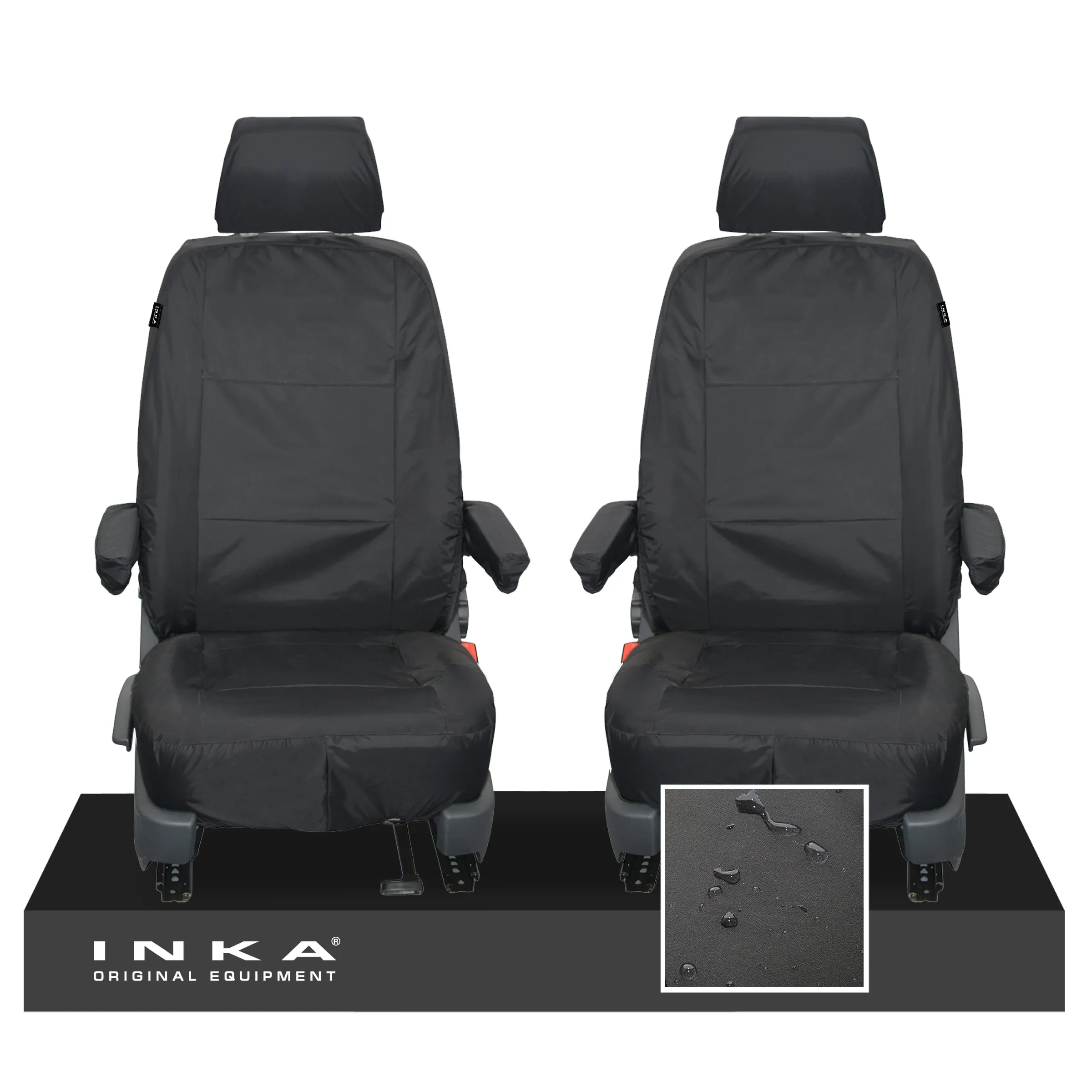 VW Transporter Shuttle T6.1, T6 Front 1 1 Tailored Waterproof Seat Covers MY-15-23[Choice of 2 Colours]