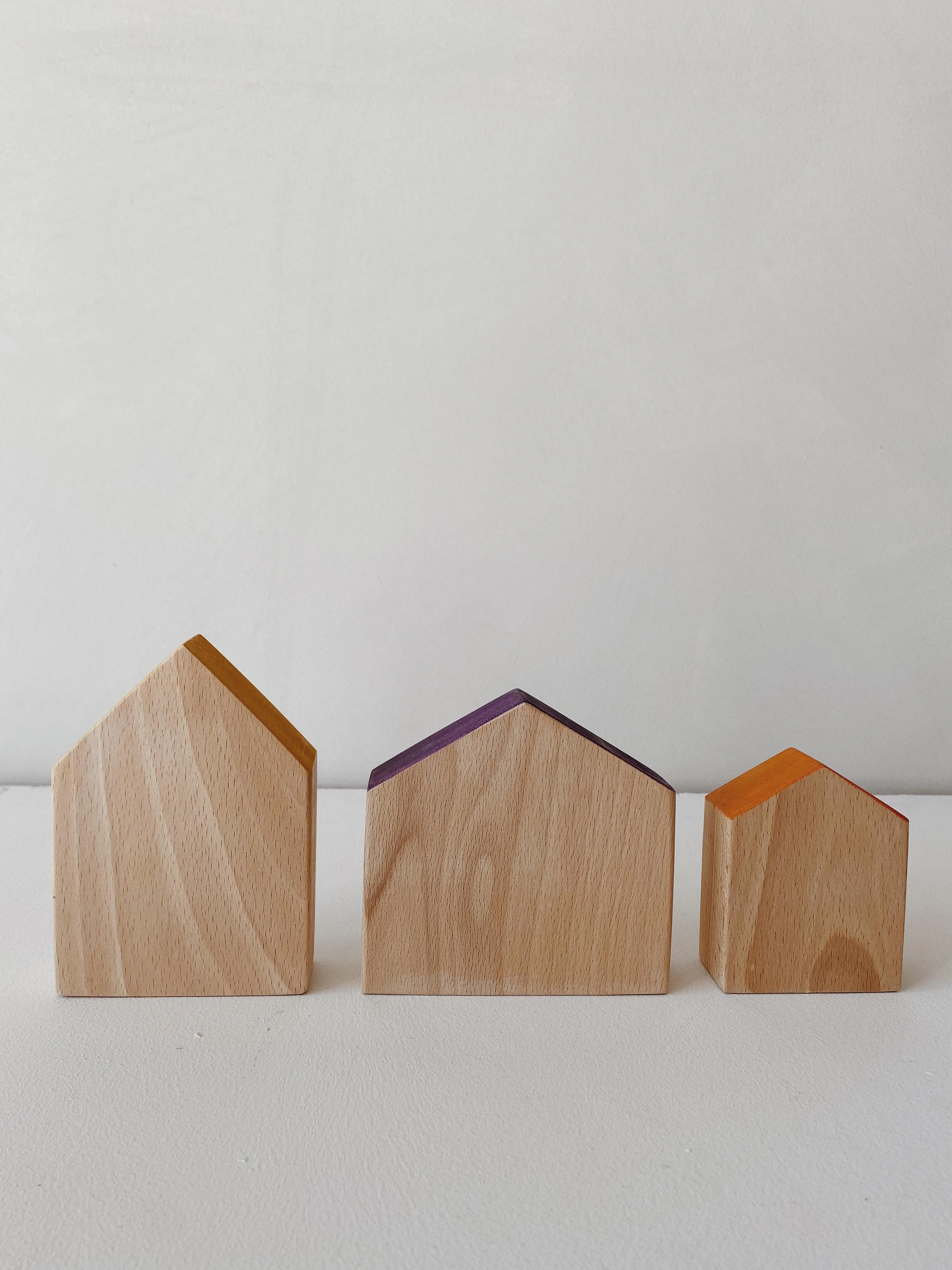 wooden houses play set